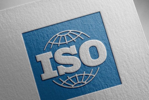 ISO Logo embossed into paper