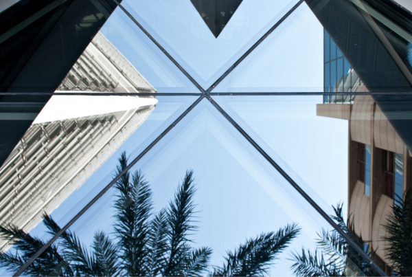 Glass ceiling in office block