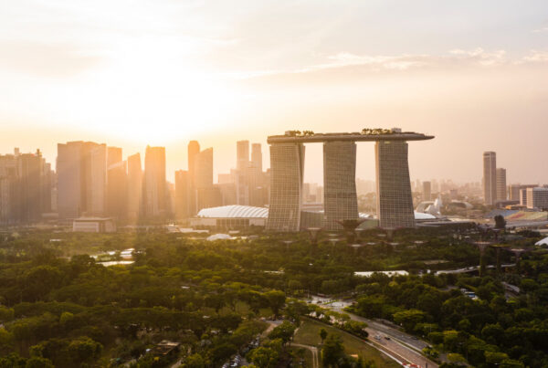 Singapore skyline with the Marina Bay Sands hotel