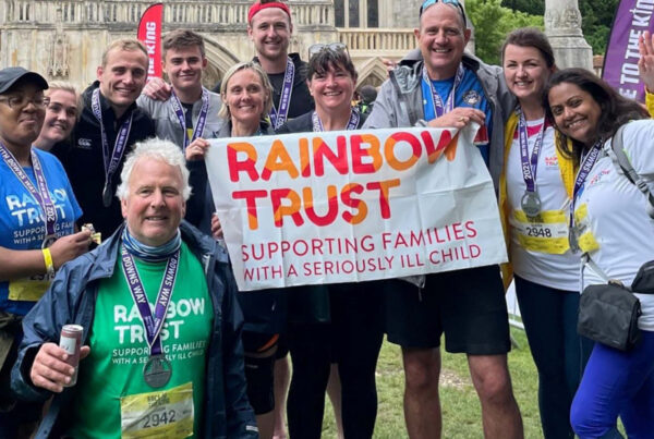 K2 team on a charity walk with Rainbow Trust