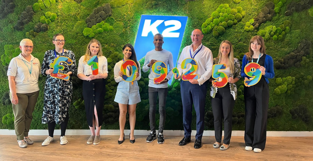 K2 surpass £100,000 milestone for UK charity partner Rainbow Trust