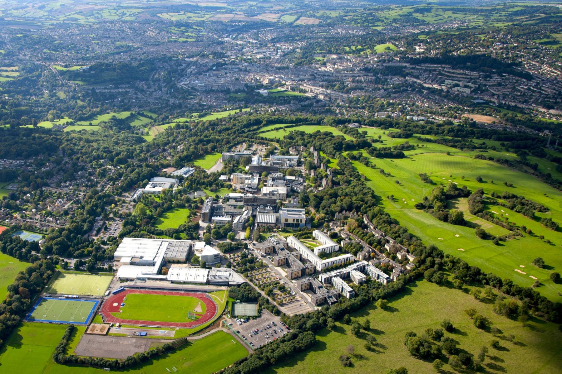 The University of Bath aerial shot